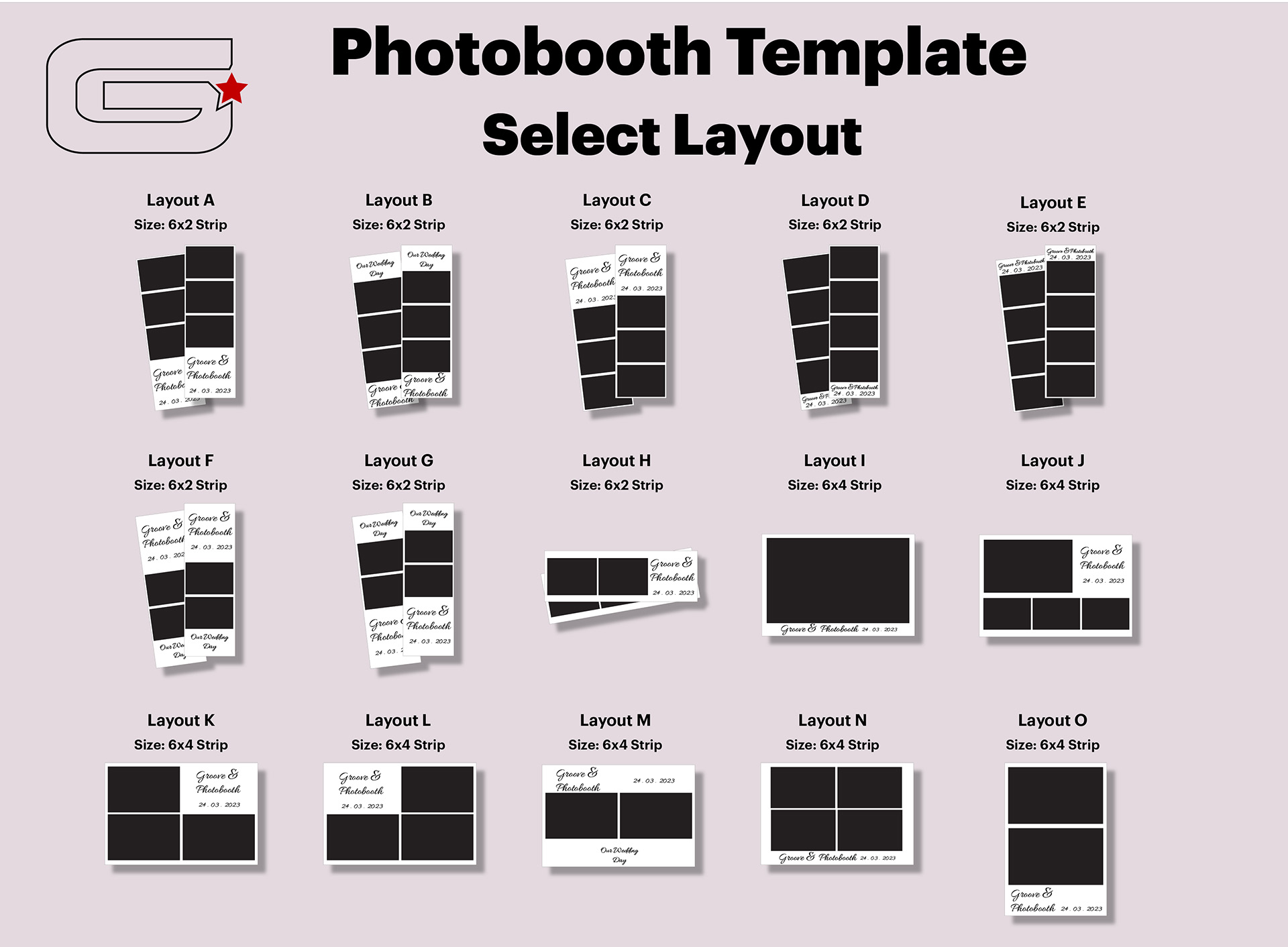 Photobooth Print Layout Templates